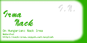 irma nack business card
